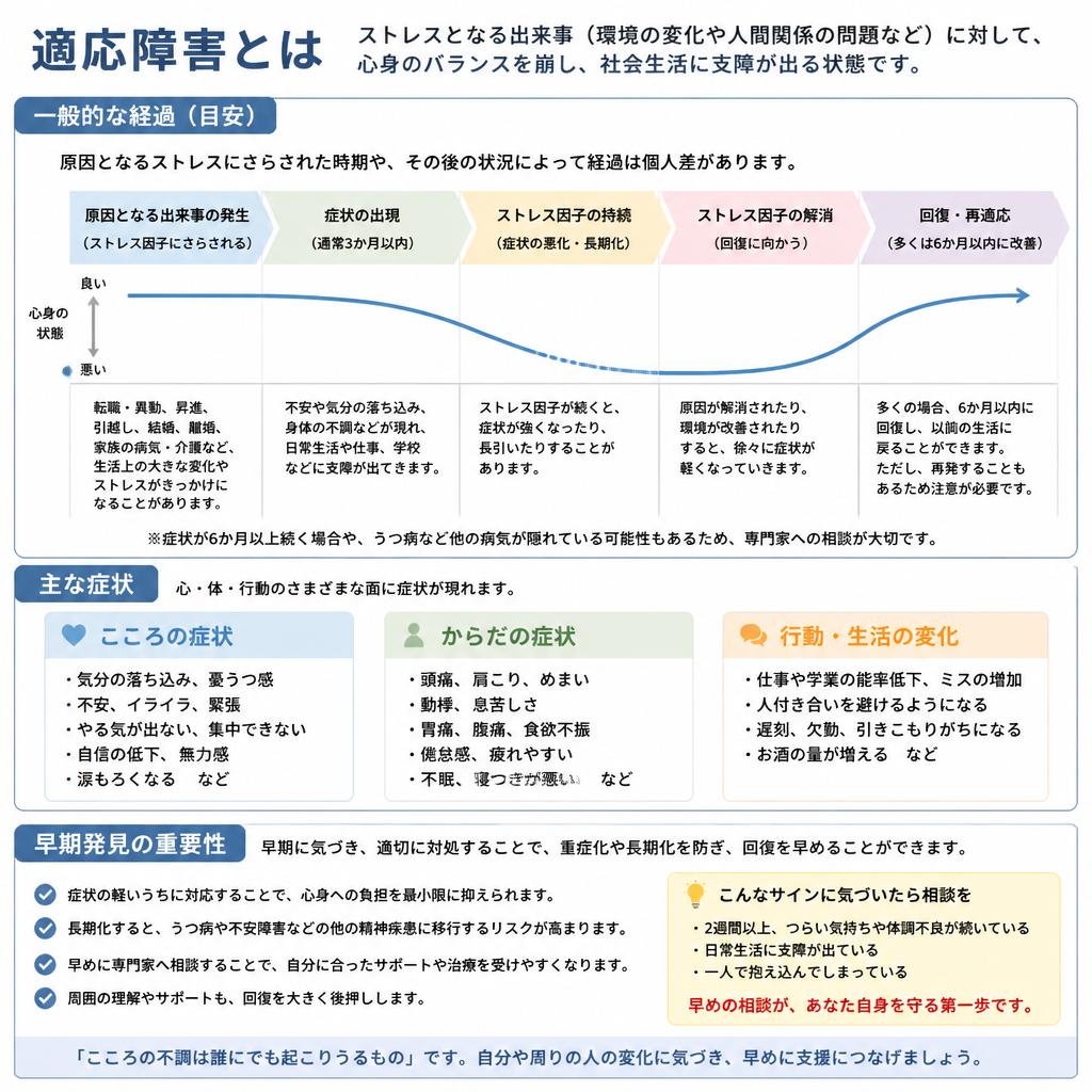 適応障害の経過と症状
